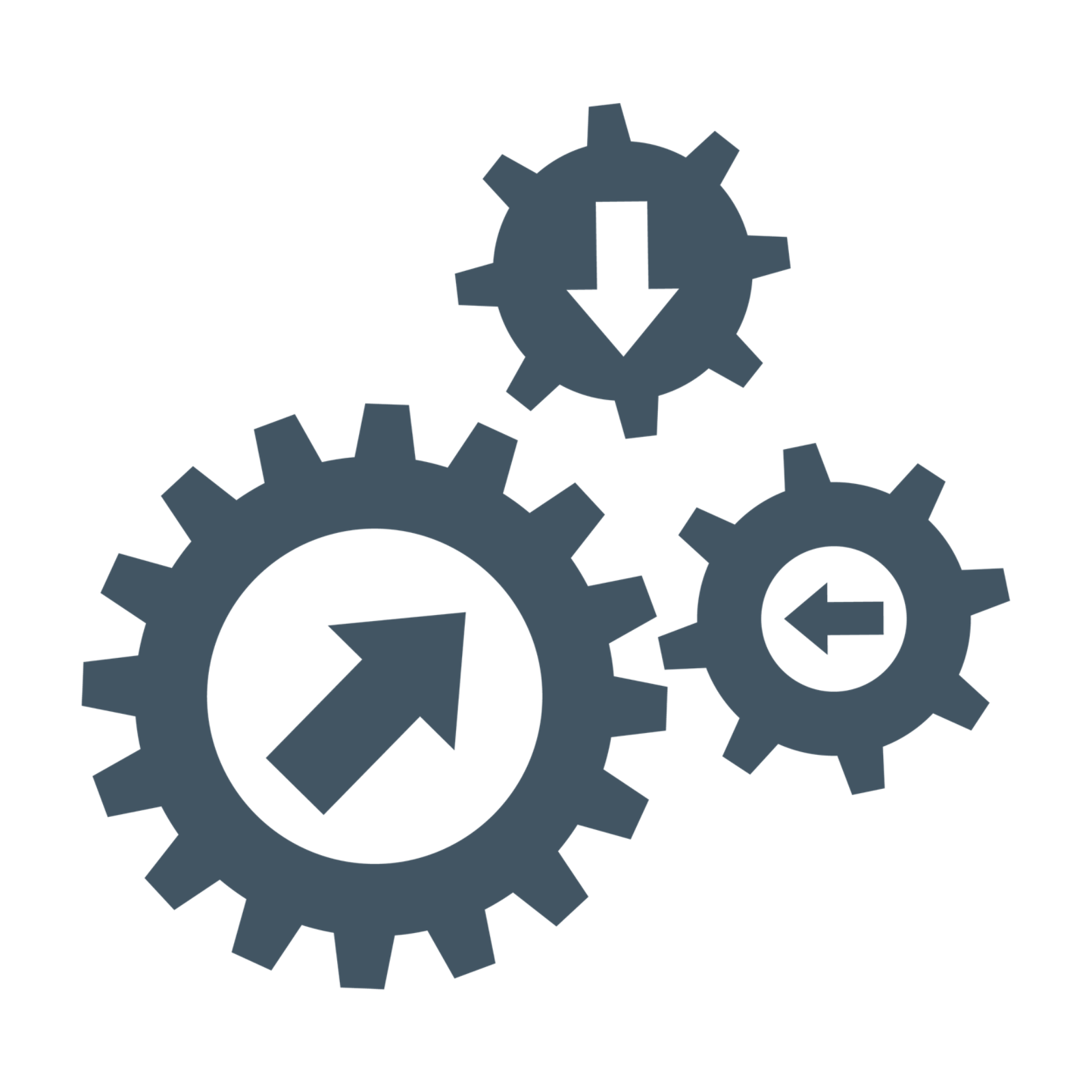 Gears icon, transparent