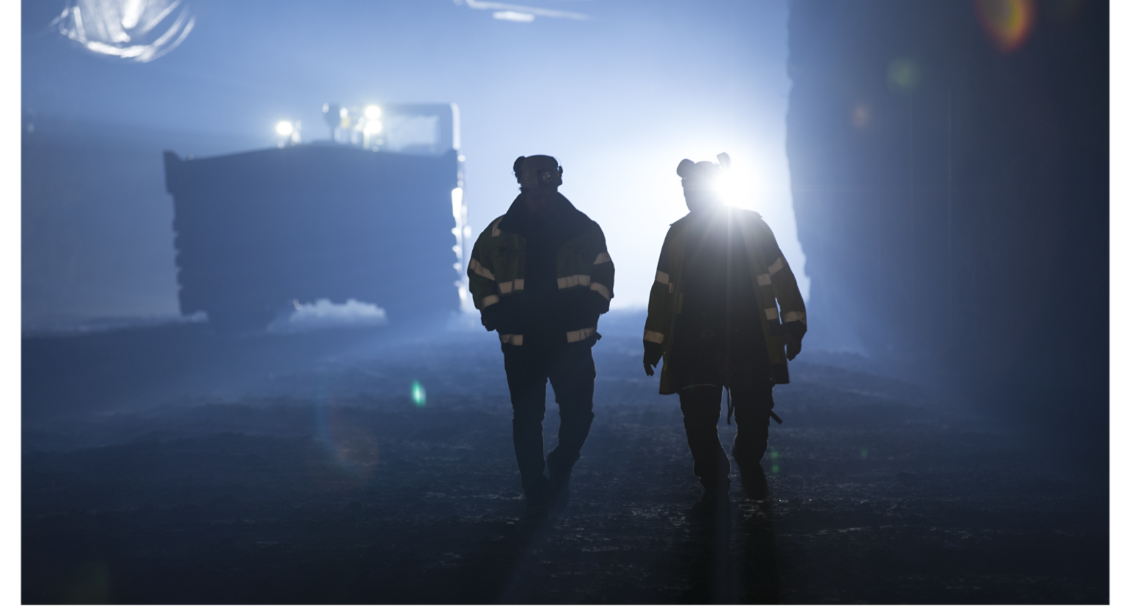 Two working men in the mines