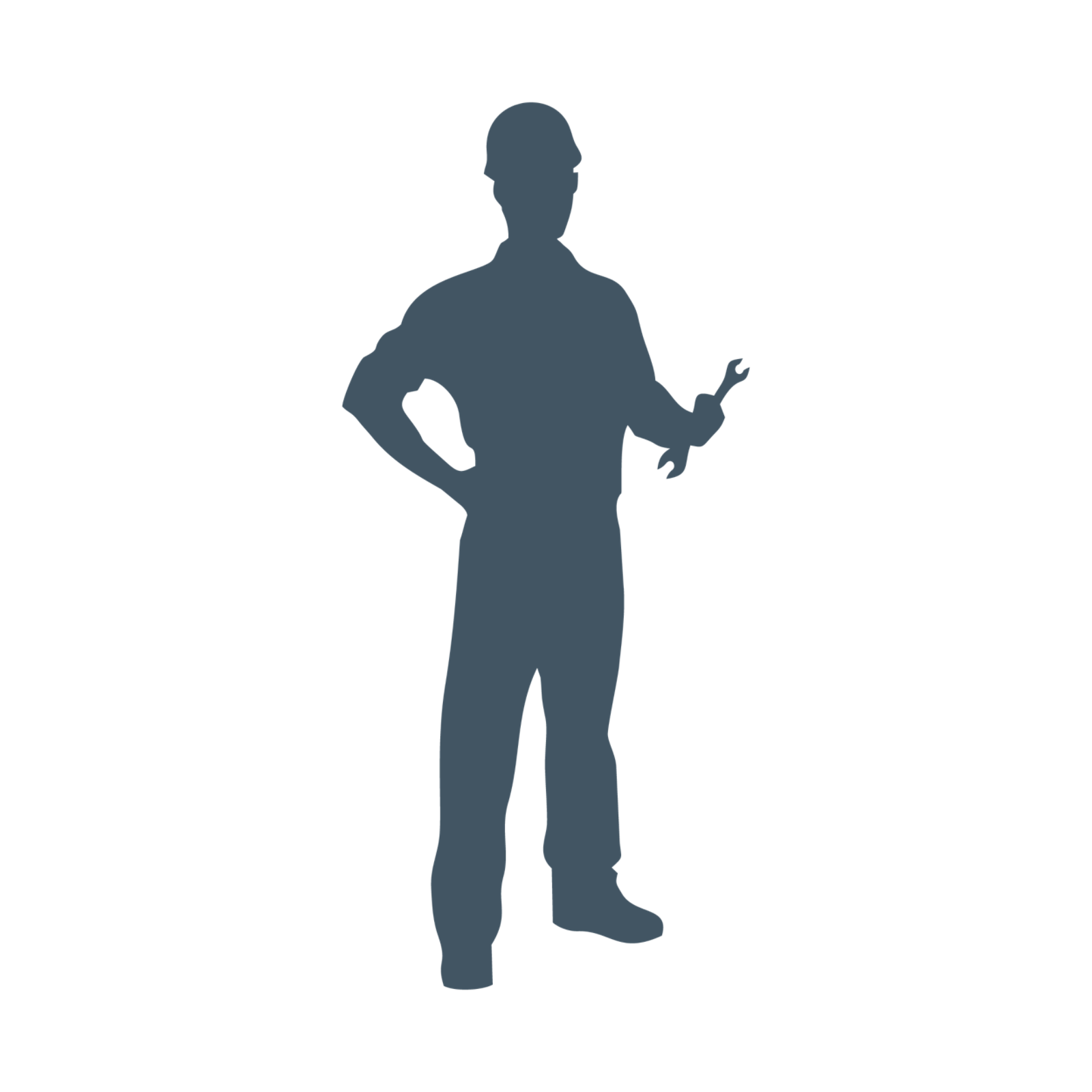Service person icon, transparent
