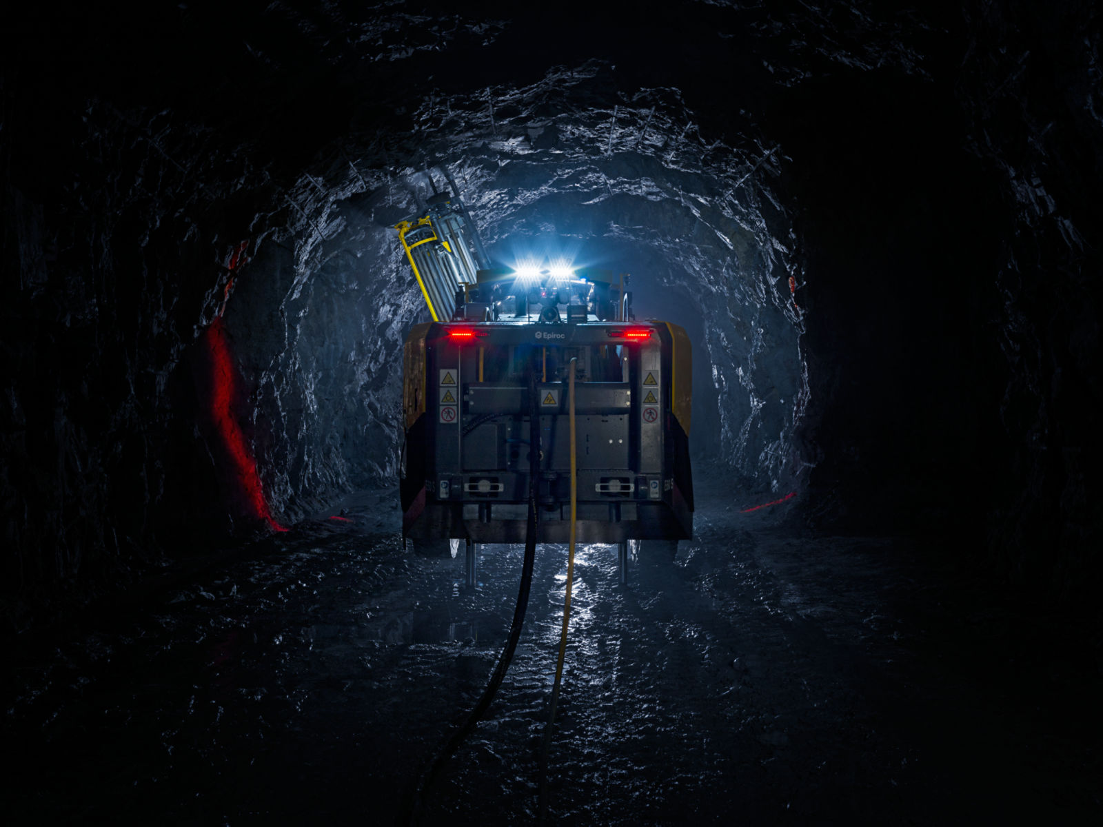 Simba E60 S in an underground mine, working tele-remotly