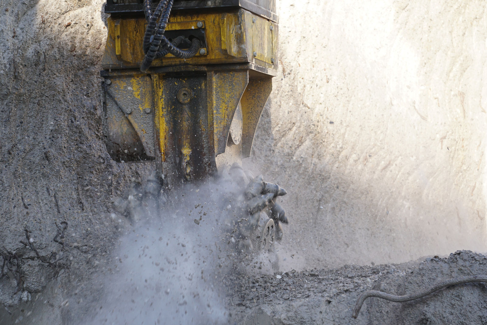 Demolition with excavator attachments | Epiroc US